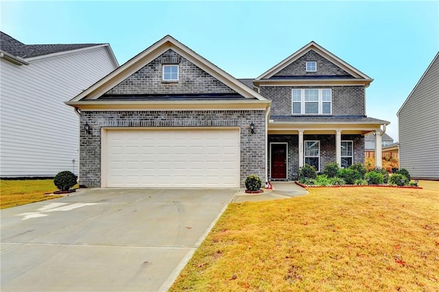 5452 Fountainhead Ln, Auburn, GA 30011 - craftsman-style house featuring brick siding, a front lawn, and concrete driveway