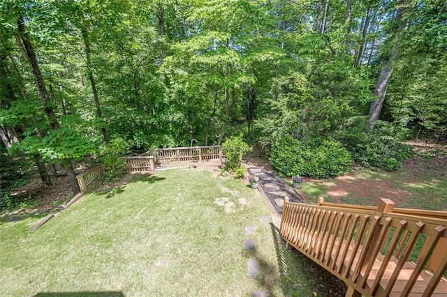 115 Oak Crest Ln, Dallas, GA 30132 - view of yard with a wooden deck