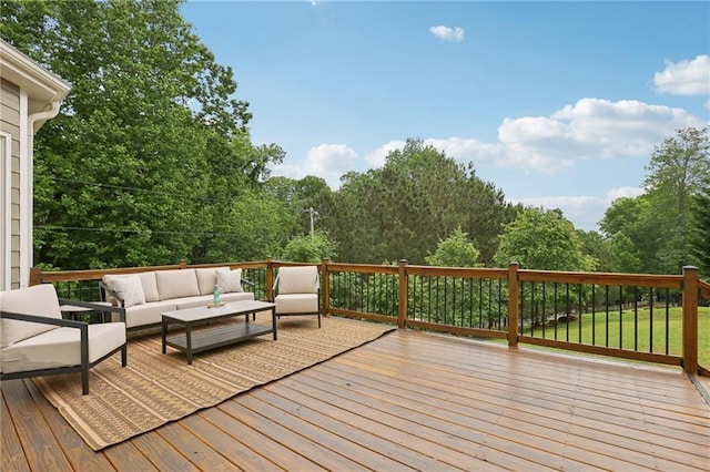 7540 Shadburn Ferry Rd, Cumming, GA 30041 - wooden deck with outdoor lounge area