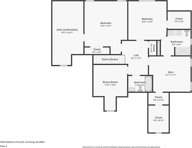 7540 Shadburn Ferry Rd, Cumming, GA 30041 - floor plan / room layout