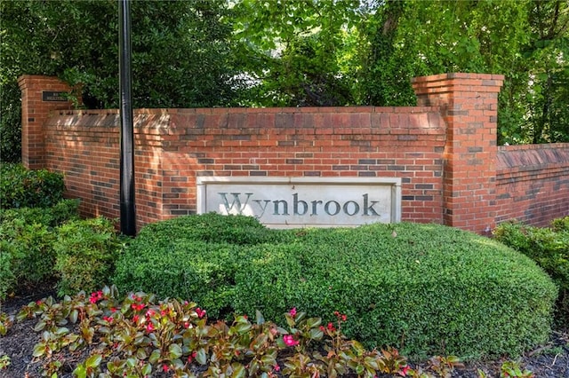 view of community sign