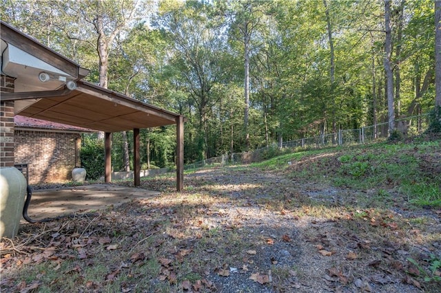 view of yard featuring a patio area