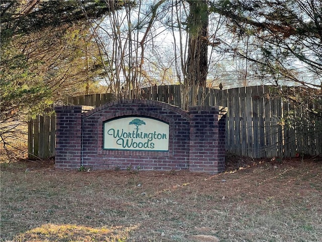 view of community sign