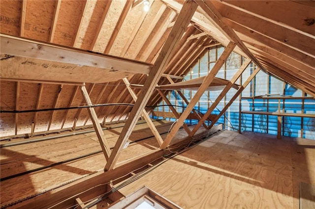 view of attic