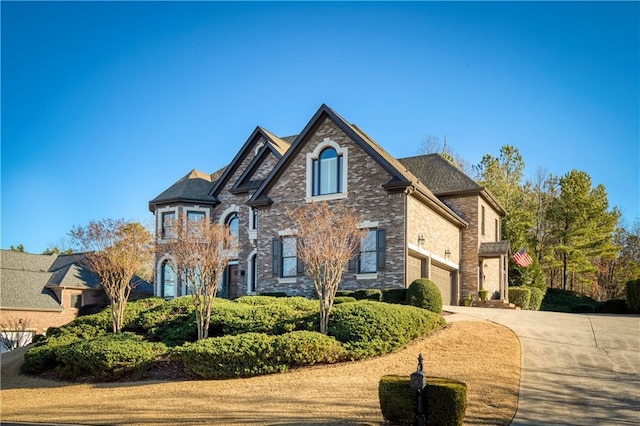 view of front facade with a garage