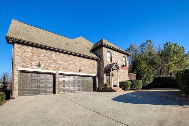 view of home's exterior featuring a garage