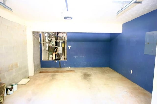988 Vintage Pointe Dr, Lawrenceville, GA 30044 - unfinished basement featuring electric panel and concrete block wall