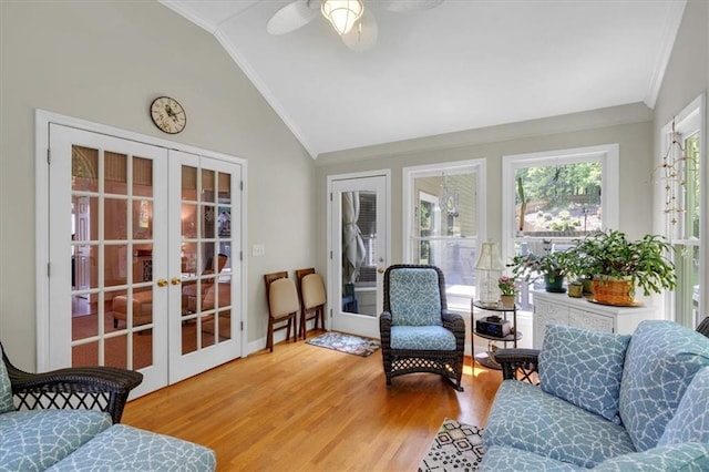 sunroom with french doors