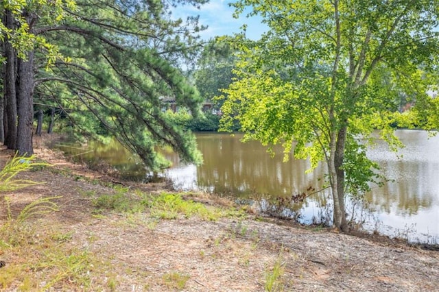 view of yard featuring a water view