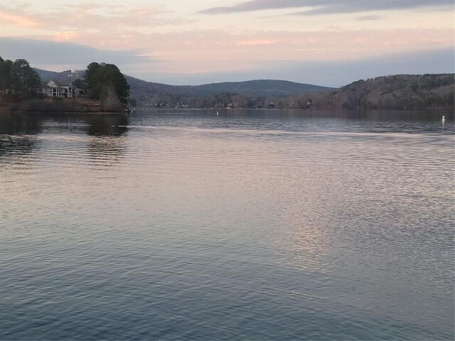 property view of water featuring a mountain view