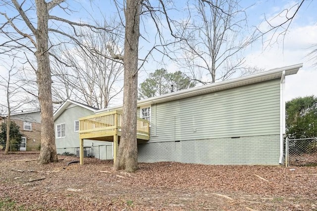 3406 Blackberry Ln, Villa Rica, GA 30180 - back of house with a deck and crawl space