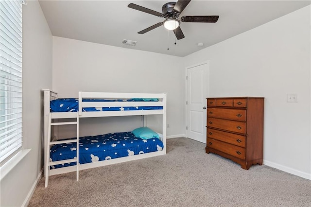 6360 Boulder Rdg, Cumming, GA 30028 - bedroom featuring carpet, baseboards, and ceiling fan