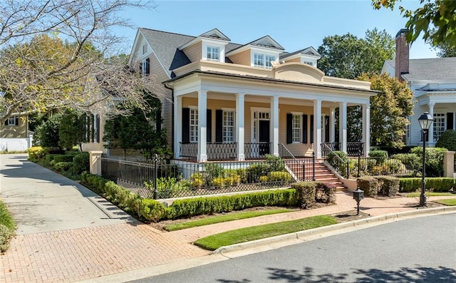 view of front facade with covered porch