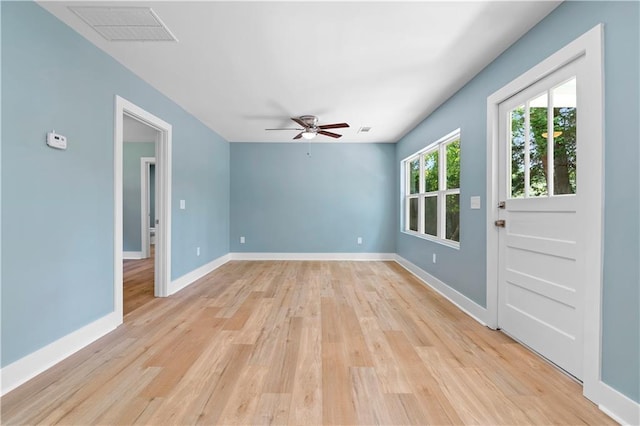 5233 Groovers Landing Rd SE, Acworth, GA 30101 - unfurnished room with light wood-type flooring and ceiling fan