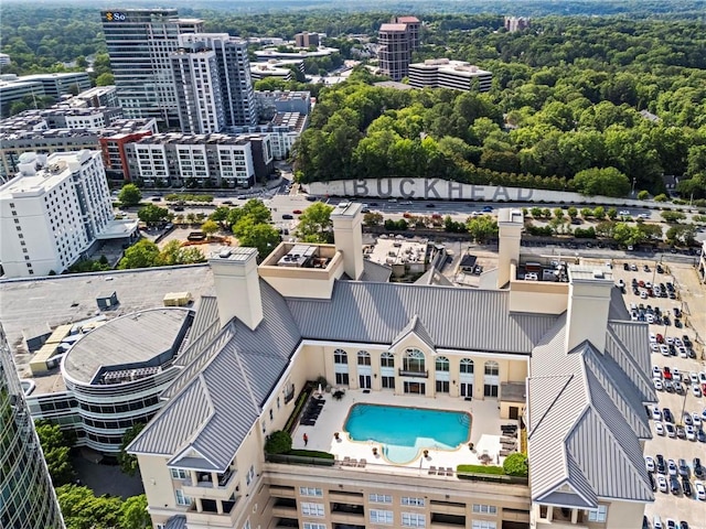 3334 Peachtree Rd NE Unit 1609, Atlanta, GA 30326 - drone / aerial view of a pool