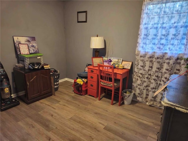 office featuring light hardwood / wood-style floors