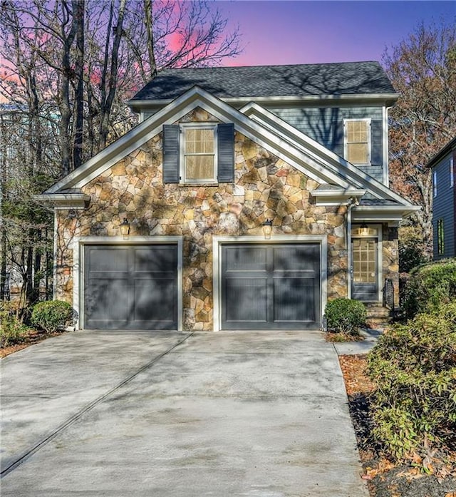 view of front of house featuring a garage