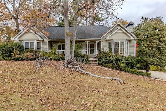 view of front of house featuring covered porch