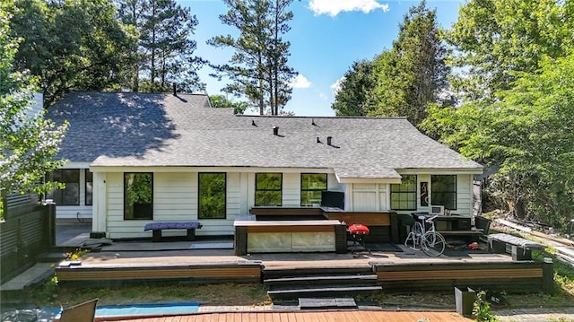1048 Indian Hills Pkwy, Marietta, GA 30068 - rear view of property featuring a wooden deck and roof with shingles