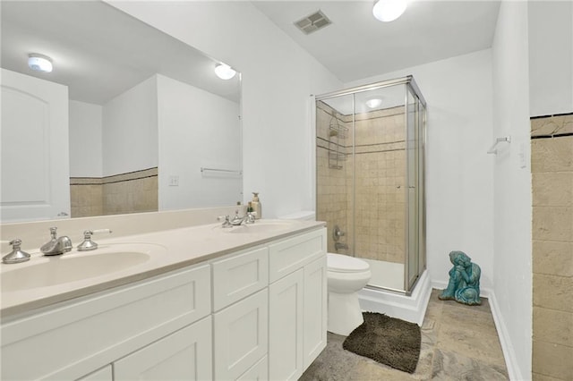 1048 Indian Hills Pkwy, Marietta, GA 30068 - full bath featuring toilet, a stall shower, and double vanity