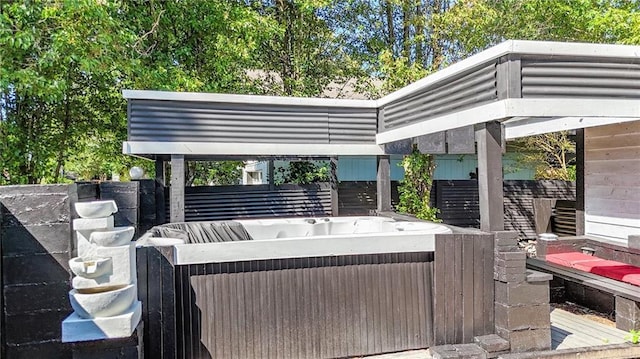 1048 Indian Hills Pkwy, Marietta, GA 30068 - view of patio with a hot tub