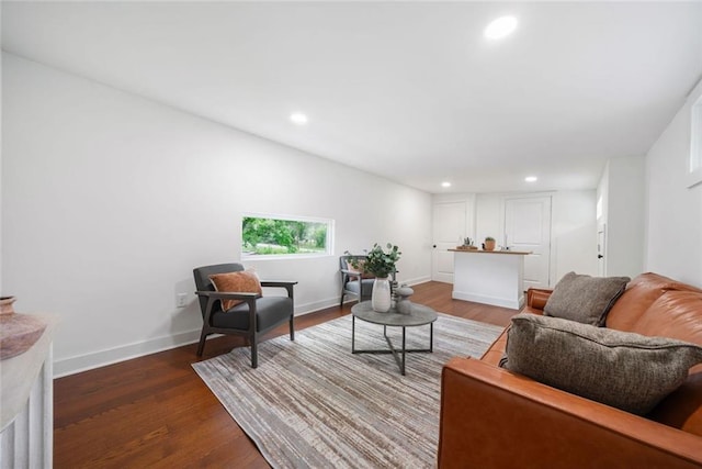 2822 Waters Rd SW, Atlanta, GA 30354 - living area with recessed lighting, wood finished floors, and baseboards