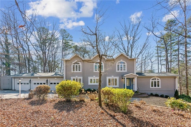 view of property with a garage