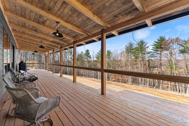 view of wooden terrace