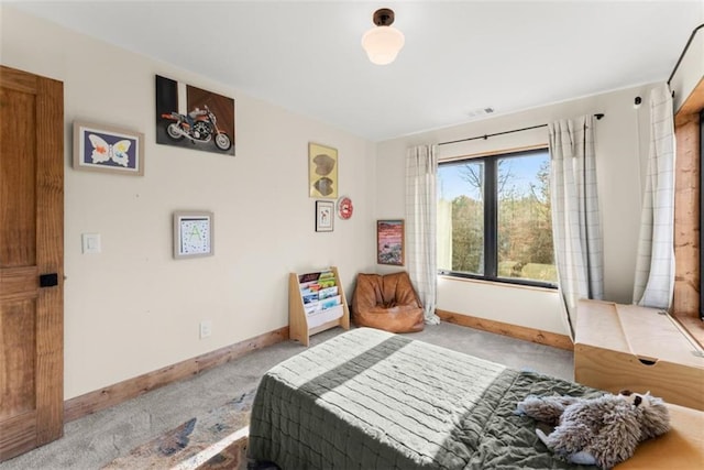 bedroom featuring carpet flooring