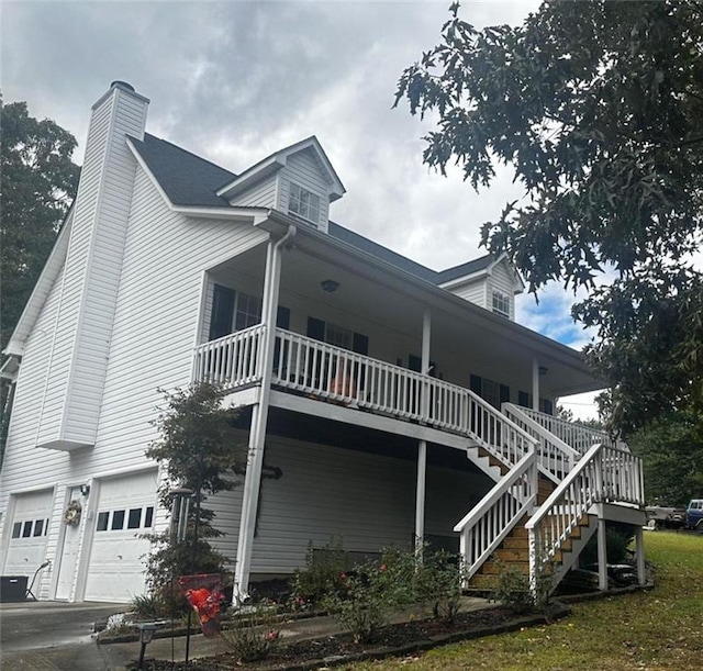 view of home's exterior featuring a garage