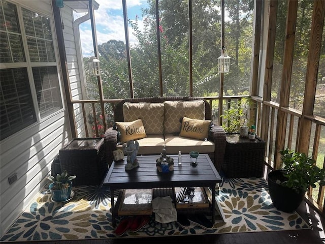 sunroom with plenty of natural light