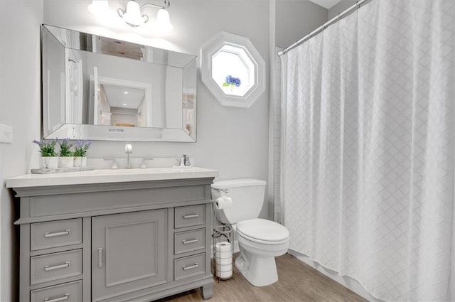 1473 Cardova Pointe, Dunwoody, GA 30338 - full bathroom with vanity, wood finished floors, and a shower with shower curtain