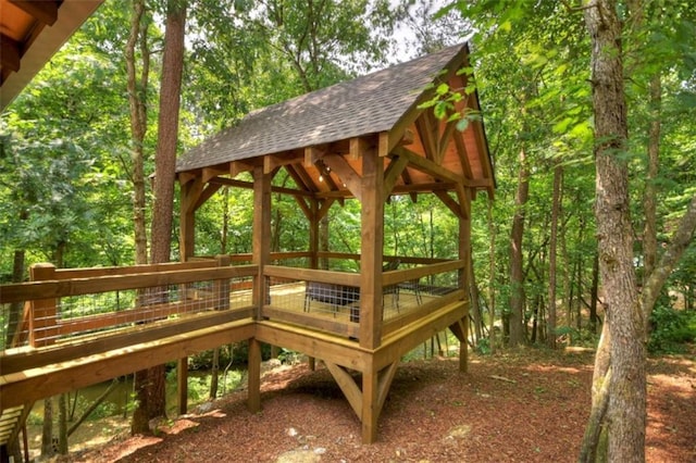 179 Huckleberry Ln, Ellijay, GA 30536 - view of community featuring a gazebo and a wooden deck