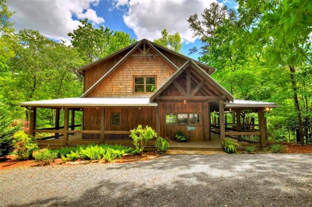179 Huckleberry Ln, Ellijay, GA 30536 - view of front of home featuring a porch and metal roof