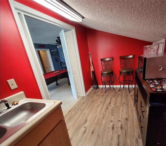 6210 Douglas Manor Ct, Douglasville, GA 30134 - interior space with light wood-style flooring, a textured ceiling, and pool table