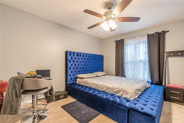 970 Sidney Marcus Blvd Unit 1217, Atlanta, GA 30324 - carpeted bedroom featuring a ceiling fan