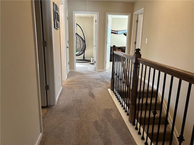 stairs featuring wood-type flooring