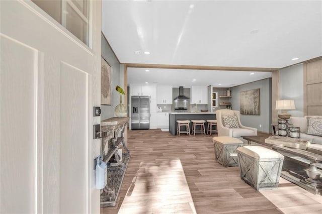 551 Fern Valley Trl, Clarkesville, GA 30523 - living area with light wood finished floors and recessed lighting