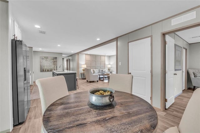 551 Fern Valley Trl, Clarkesville, GA 30523 - dining area featuring light wood-style flooring and recessed lighting