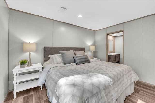 551 Fern Valley Trl, Clarkesville, GA 30523 - bedroom featuring wood finished floors and recessed lighting