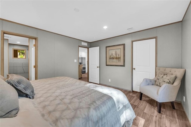 551 Fern Valley Trl, Clarkesville, GA 30523 - bedroom with wood finished floors, crown molding, baseboards, and recessed lighting