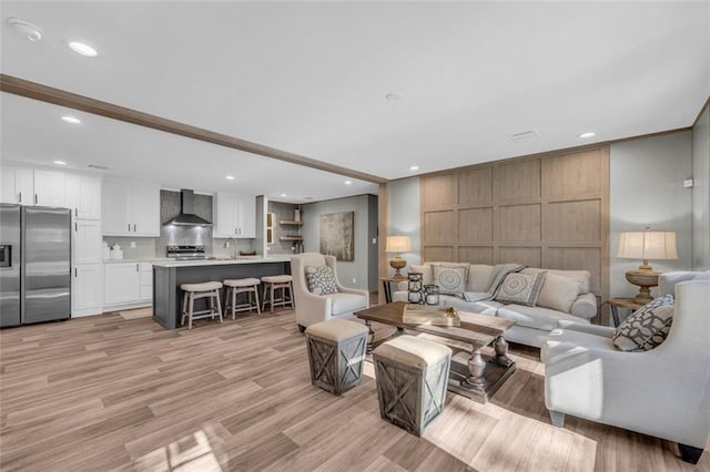 551 Fern Valley Trl, Clarkesville, GA 30523 - living area with recessed lighting and light wood-style flooring