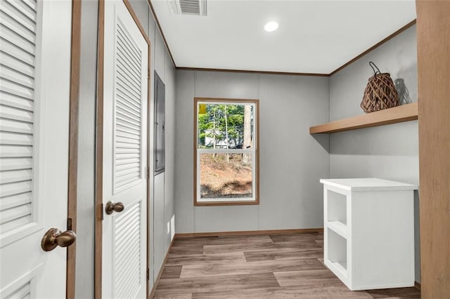 551 Fern Valley Trl, Clarkesville, GA 30523 - washroom with light wood finished floors, recessed lighting, and baseboards