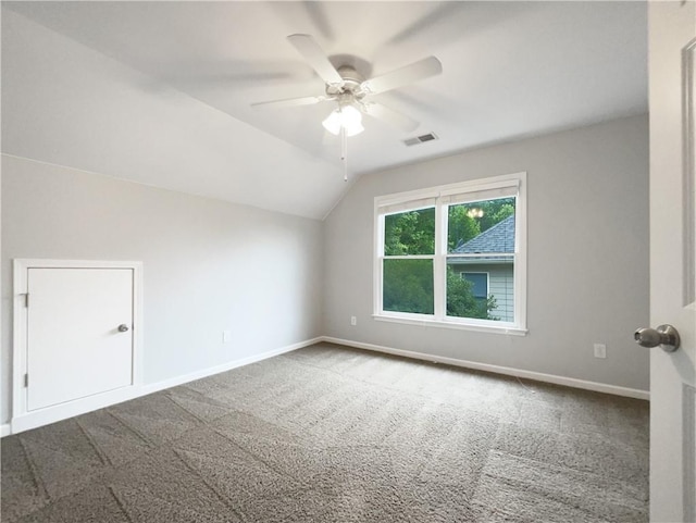 200 Pine Trl, Dallas, GA 30157 - additional living space with carpet, a ceiling fan, baseboards, and lofted ceiling