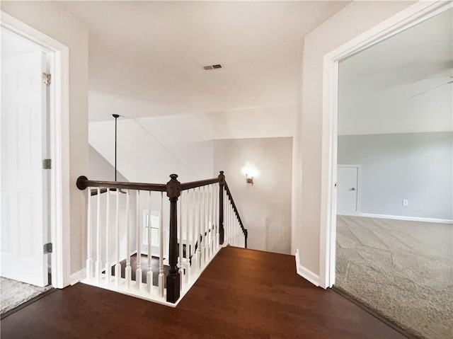 200 Pine Trl, Dallas, GA 30157 - staircase with baseboards, ceiling fan, and carpet flooring