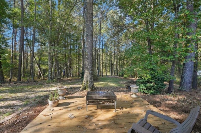 view of patio featuring a deck