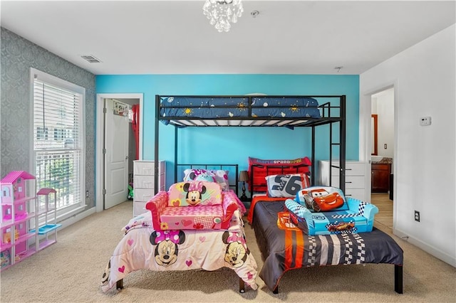 1165 Laurel Pl SE, Smyrna, GA 30080 - carpeted bedroom with multiple windows and wallpapered walls