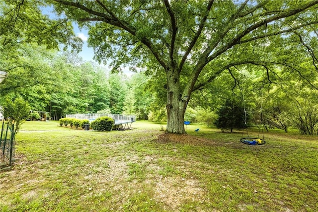 view of grassy yard