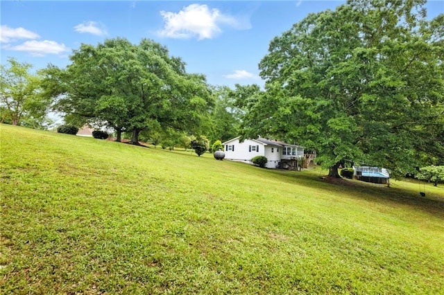 view of grassy yard