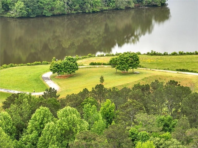 aerial view of a large body of water